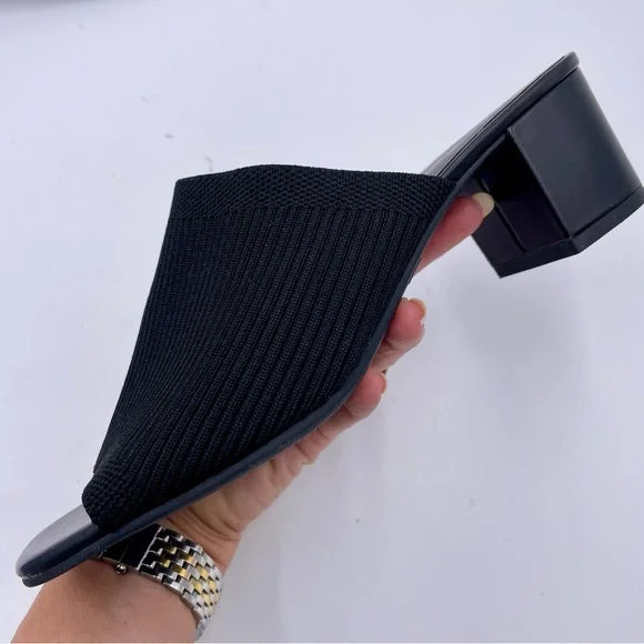 NEW Everlane Black Glove ReKnit Mule Heel Sandal in Size 9.5 - Picture 7 of 12